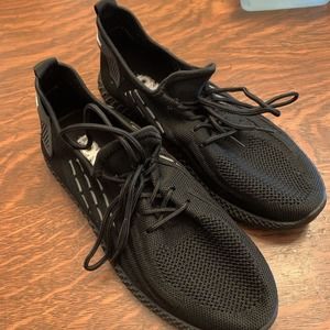 Pony Slip On Knitted Black Shoes Sneakers Base PP1 Women Sz 9 Athletic